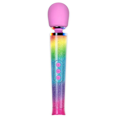 Le Wand Rainbow Ombre Vibrating Body Wand Massager with Flexible Neck - Body Wands