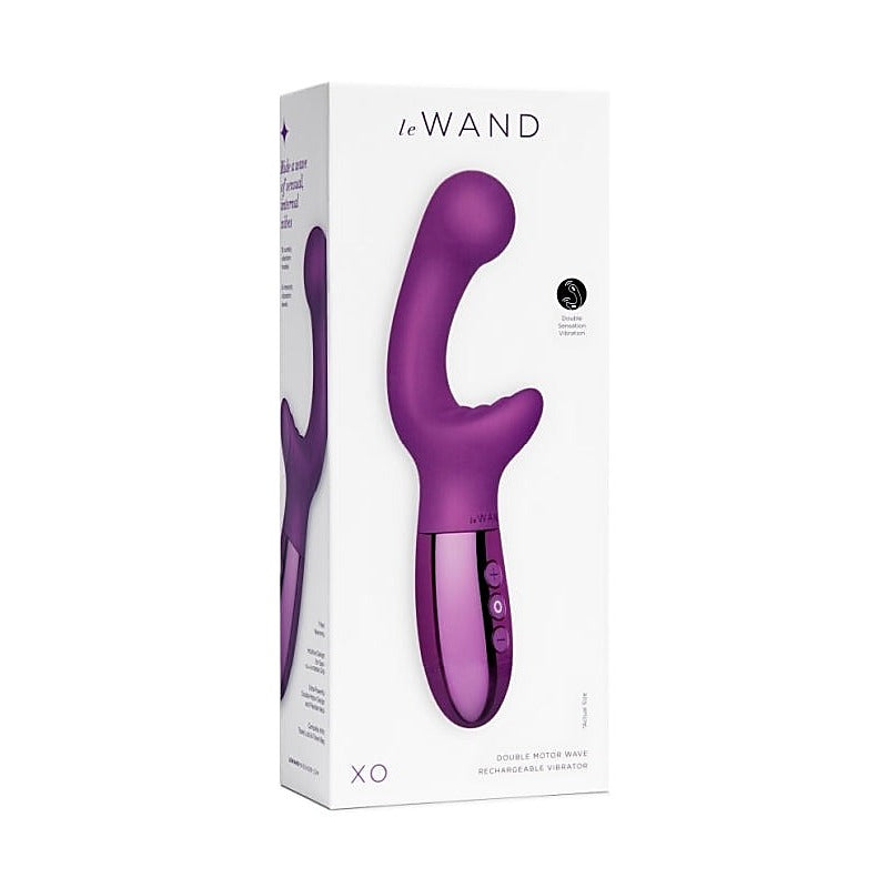 Le Wand XO Textured Rechargeable Vibrator with Dual Motors - Rabbit Vibrators