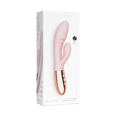 Le Wand Blend Dual Stimulation Rechargeable Vibrator Chrome Rabbit Style - Rabbit Vibrators