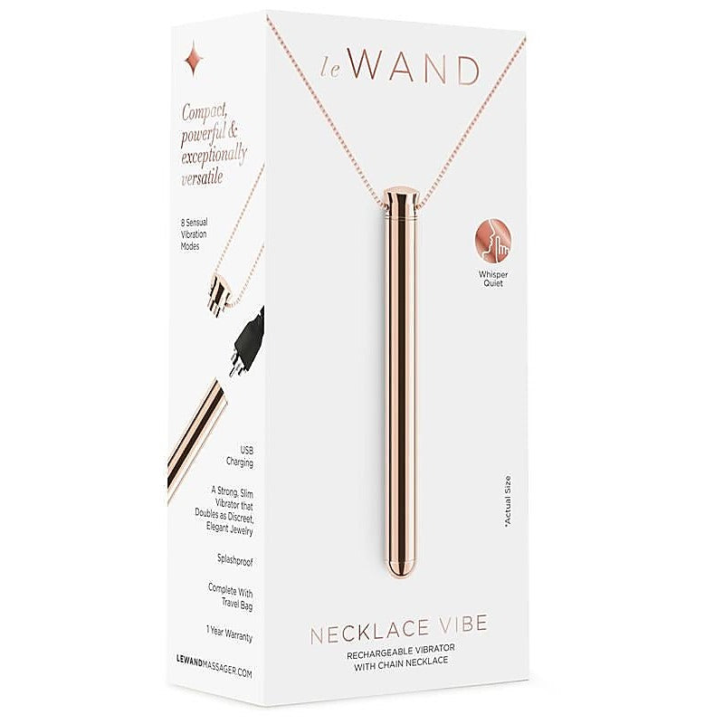 Le Wand Chrome Vibrating Pendant Discreet Wearable Vibrator Necklace - Mini & Slim Vibrators