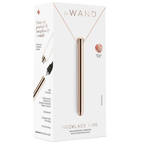 Le Wand Chrome Vibrating Pendant Discreet Wearable Vibrator Necklace - Mini & Slim Vibrators