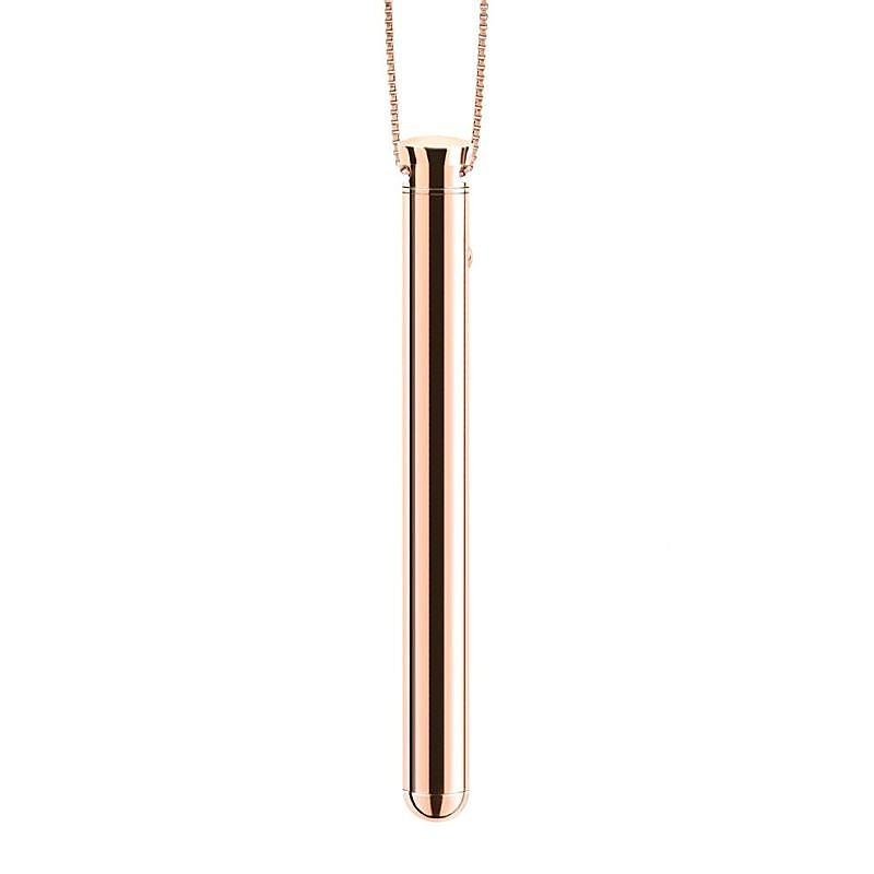 Le Wand Chrome Vibrating Pendant Discreet Wearable Vibrator Necklace - Mini & Slim Vibrators