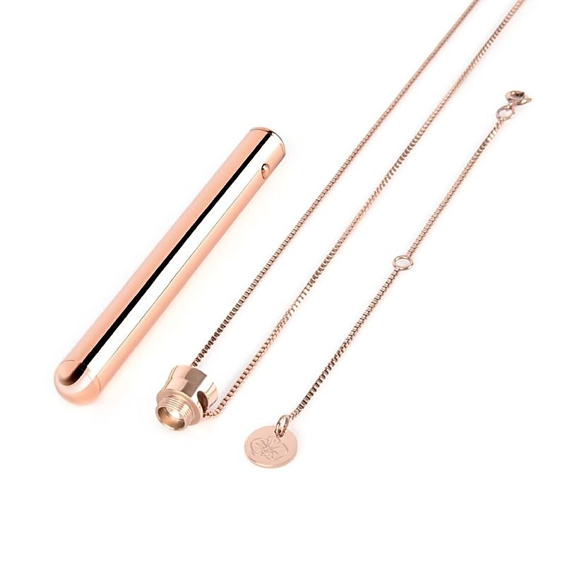 Le Wand Chrome Vibrating Pendant Discreet Wearable Vibrator Necklace - Mini & Slim Vibrators