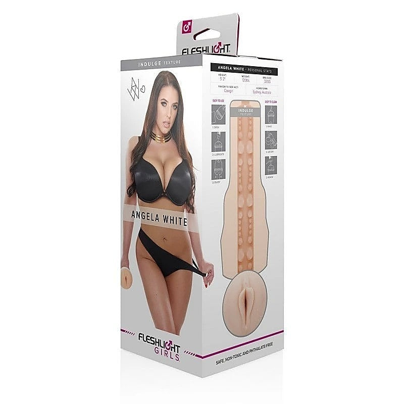 Fleshlight Girls Angela White Super Star Male Masturbator for Penis Stimulation - Fleshlight Male Masturbators