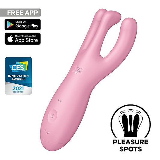 Threesome 4 Connect App Clit Vibrator by Satisfyer - Clit Ticklers and Pulsators
