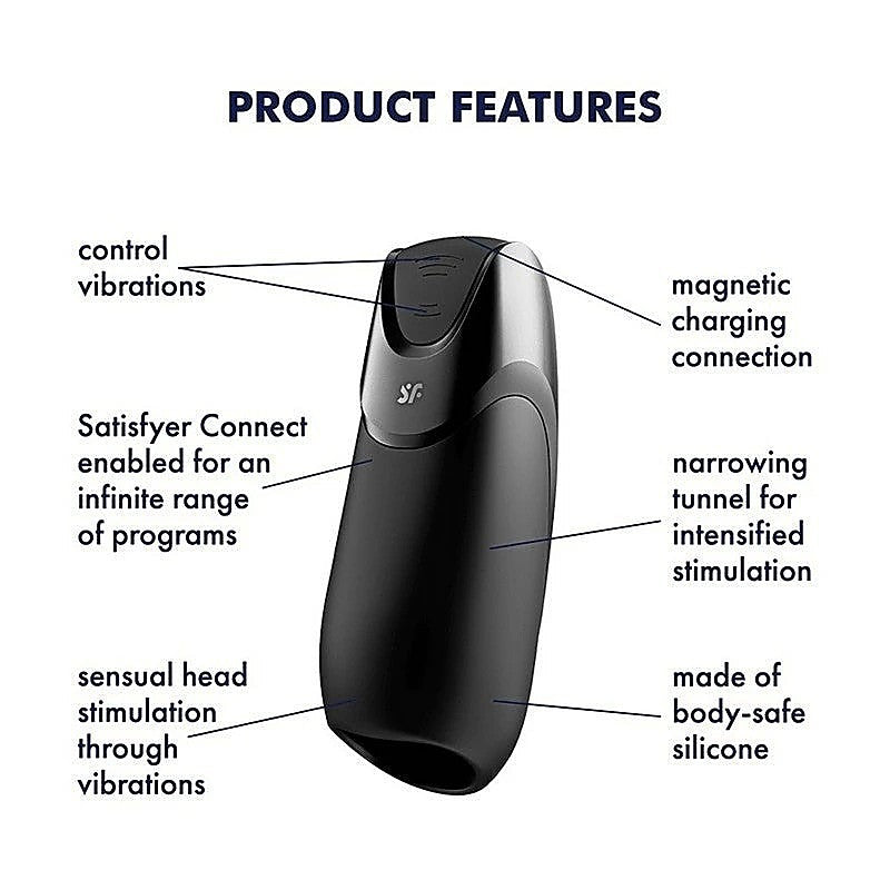 Vibration + App Controlled Male Stroker by Satisfyer - Masturbators and Strokers