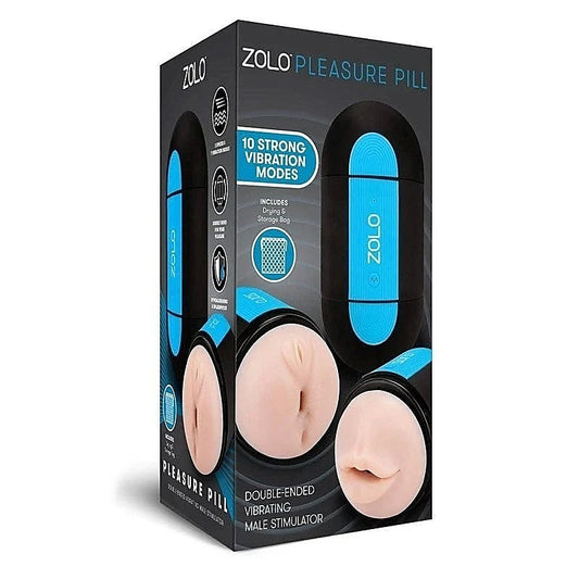 Zolo Pleasure Pill Double Ended USB Rechargeable Stroker - Masturbators and Strokers