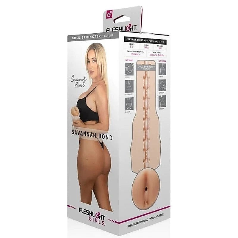 Savannah Bond Gold Sphincter by Fleshlight - Realistic Butts And Vaginas