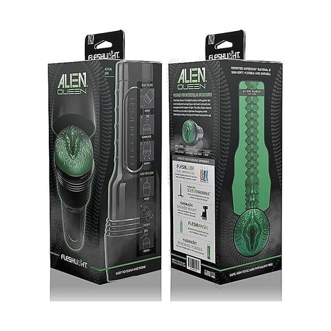 Alien Queen Green Metallic Mens Masturbator by Fleshlight - Realistic Butts And Vaginas