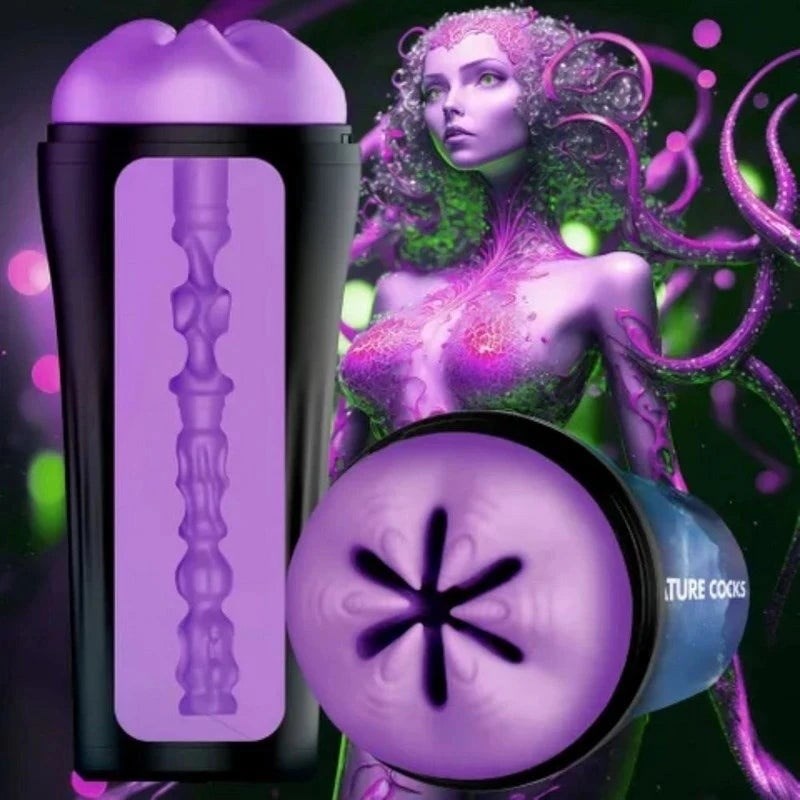 XR Brands Creature Cocks Wormhole Alien Fantasy Stroker Textured Masturbator - - Masturbators and Strokers