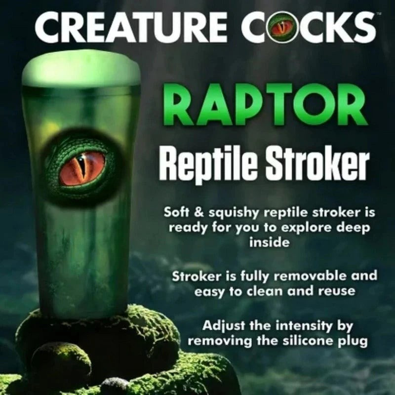 XR Brands Creature Cocks Raptor Reptile Pleasure Stroker Male Masturbator - - Masturbators and Strokers