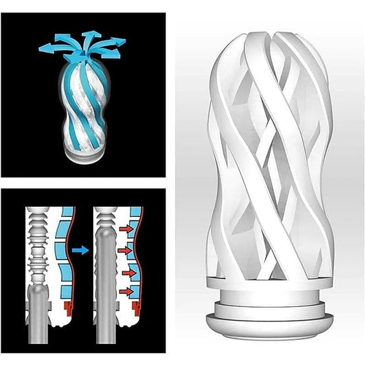 Air Tech US Grey Reusable Male Masturbator by Tenga - Masturbators and Strokers