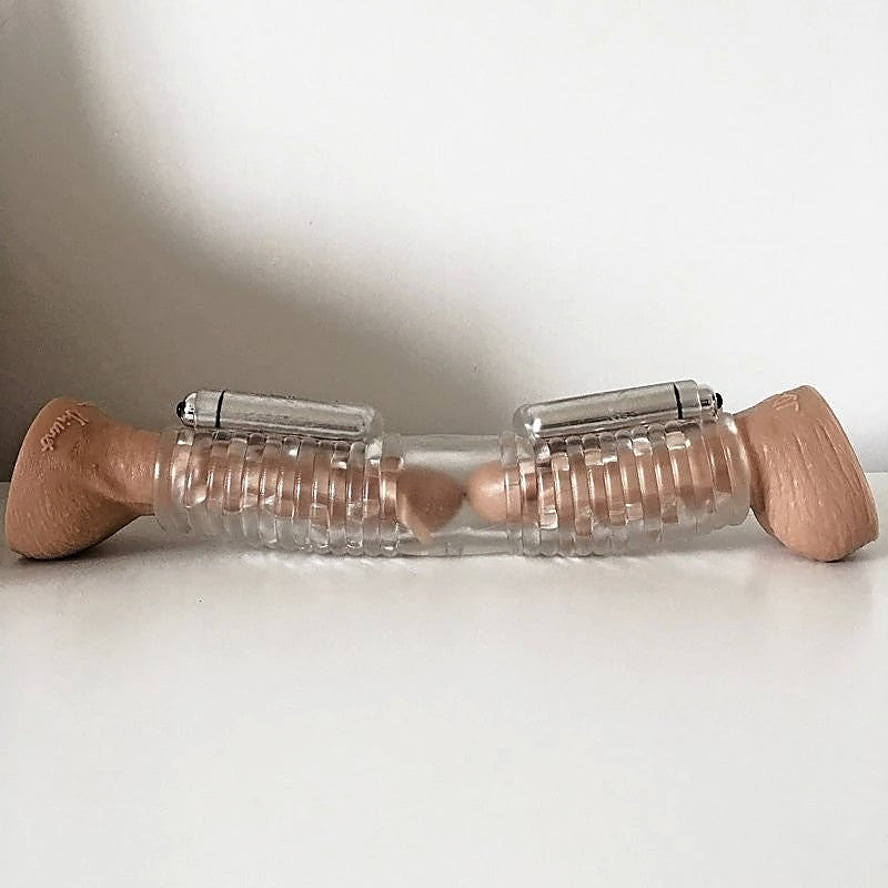 Tom of Finland Head to Head Vibrating Sleeve by XR Brands - Masturbators and Strokers