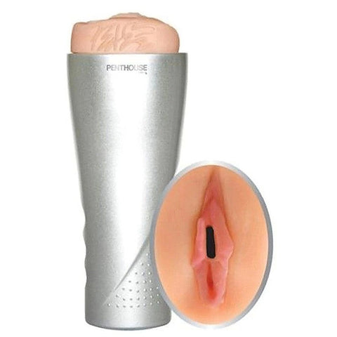 Penthouse Deluxe Vibrating Cyberskin Stroker by Topco - Fleshlight Male Masturbators