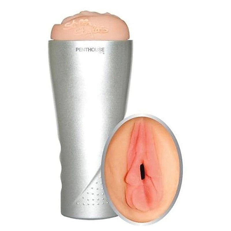 Penthouse Deluxe Vibrating Cyberskin Stroker by Topco - Realistic Butts And Vaginas