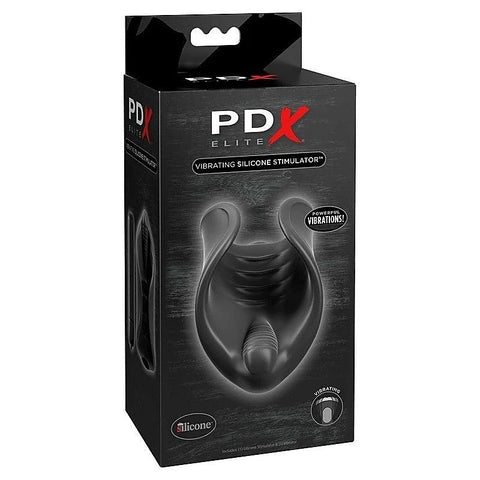 PDX Elite Vibrating Silicone Male Stimulator - Masturbators and Strokers