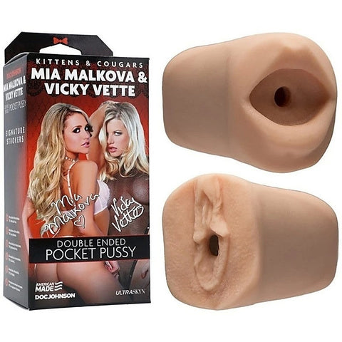 Doc Johnson Mia Malkova and Vicky Vette Male Masturbator - Masturbators and Strokers