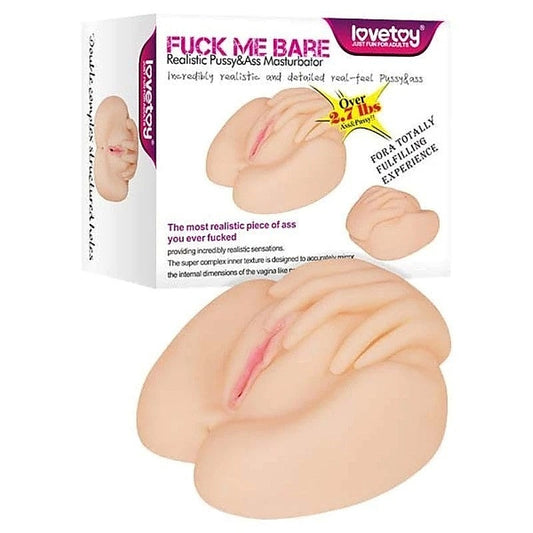 Fuck Me Bare Realistic Pussy and Ass by Lovetoy - Masturbators and Strokers