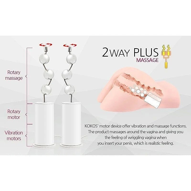 Real Hip Hera Masturbator with Two Way Massager by Kokos - Realistic Butts And Vaginas