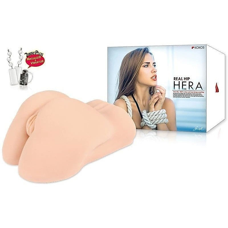 Real Hip Hera Masturbator with Two Way Massager by Kokos - Realistic Butts And Vaginas