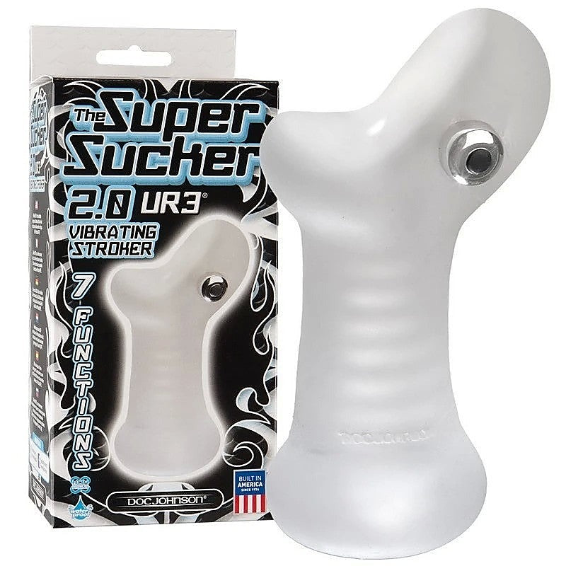 UR3 Super Sucker 2.0 Vibrating Male Stroker by Doc Johnson - Masturbators and Strokers