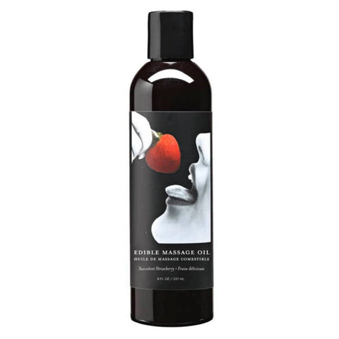 Earthly Body Edible Spa Quality Flavoured Massage Oil 237ml Premium Formula - Massage Oils and Lubricants