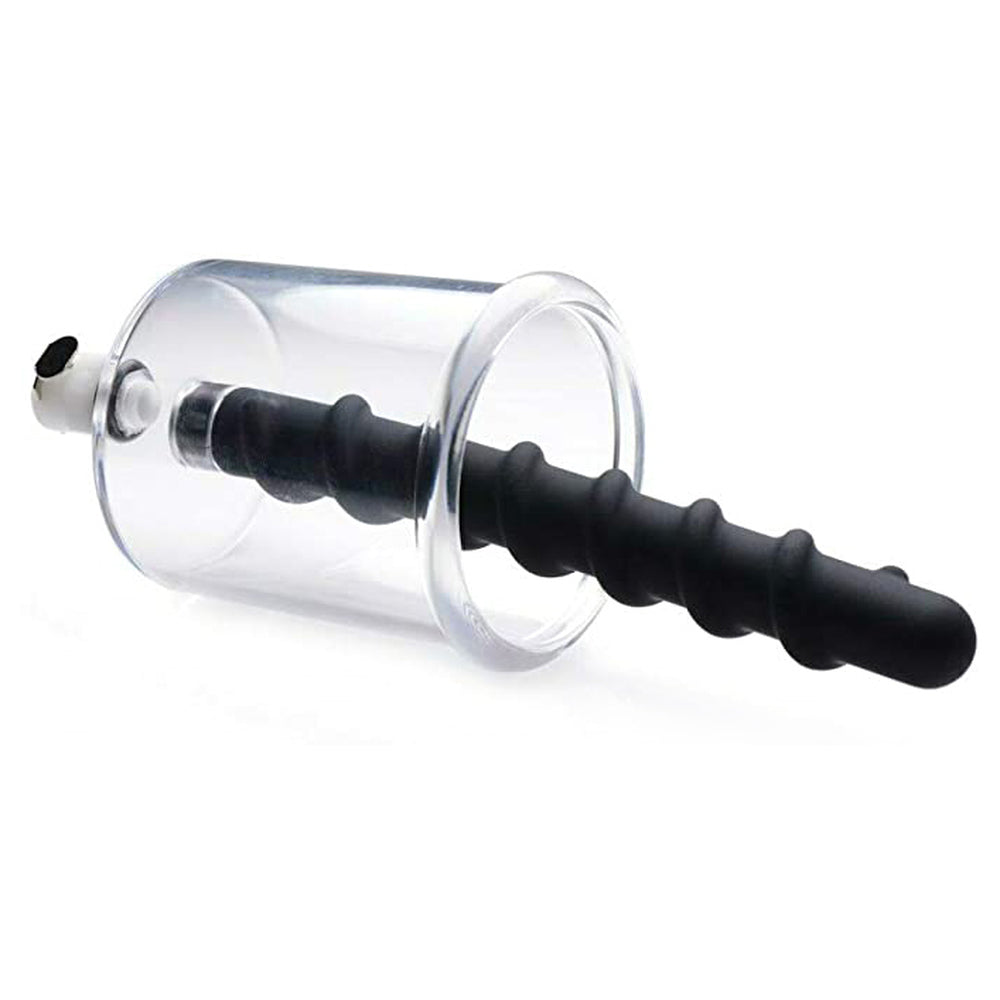 BDStyle Rosebud Driller Cylinder with Silicone Swirl Anal Plug - - Anal Beads and Balls