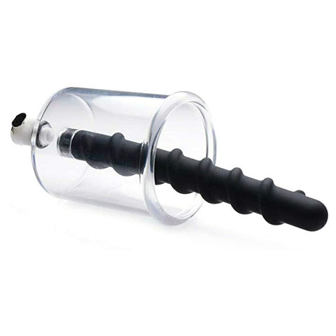 BDStyle Rosebud Driller Cylinder with Silicone Swirl Anal Plug - Anal Beads and Balls