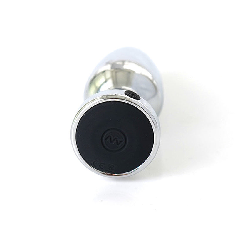 BDStyle Rechargable 10 Settings Vibrating Metal Butt Plug - - Butt Plugs
