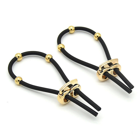 BDStyle Cock Ball and Frenulum Electrostimulator Ties Gold Silver Options - Electro Sex