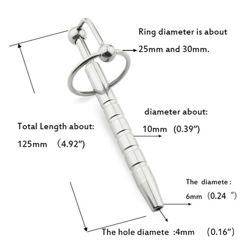 BDStyle Star Trust Penis Plug With Glans Ring Tapered Urethral Stimulation - Penis Plugs