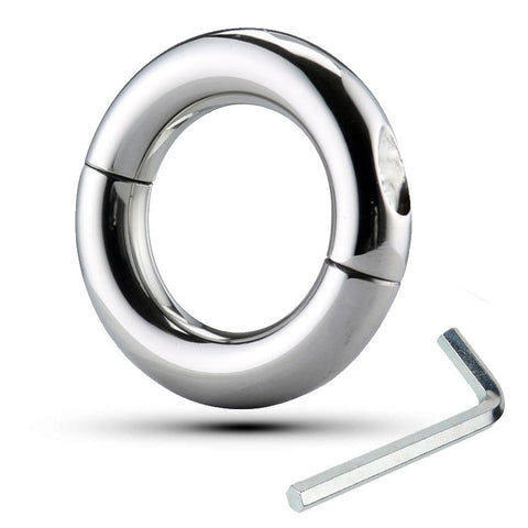 Hells Couture Loopy Smooth Steel Cock Ring XL 54mm Split Design - Cock Rings