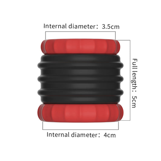 BDStyle Male Scrotum Testicle Squeeze Cock Rings - Black - Stretchy Cock Rings