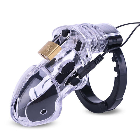 BDStyle Electro Sex Adjustable Cock Cuff with Precision E Stim Control - Male Chastity