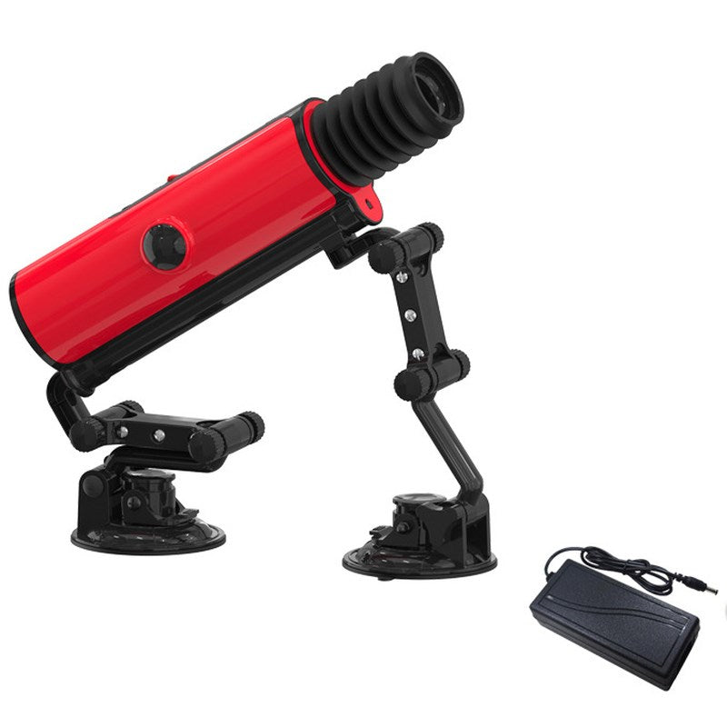 BDStyle Dual Suction Pleasure Automaton Wireless Thrusting Sex Machine - Red - Sex Machines