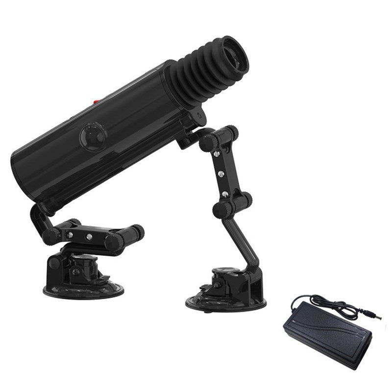 BDStyle Dual Suction Pleasure Automaton Wireless Thrusting Sex Machine - Black - Sex Machines