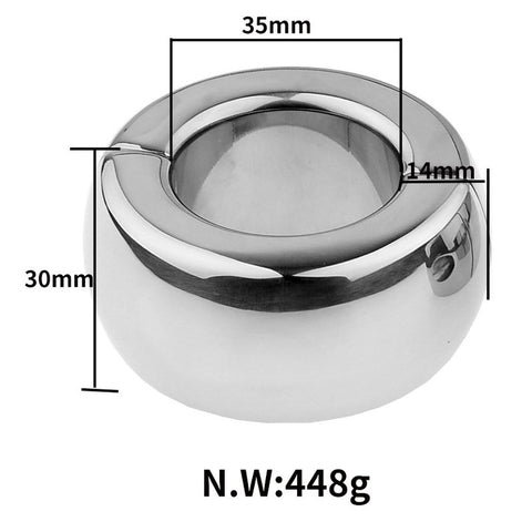 Hells Couture Magnetic Split Ring Steel Stretcher Weights Penile Sensation - Steel Sex Toys