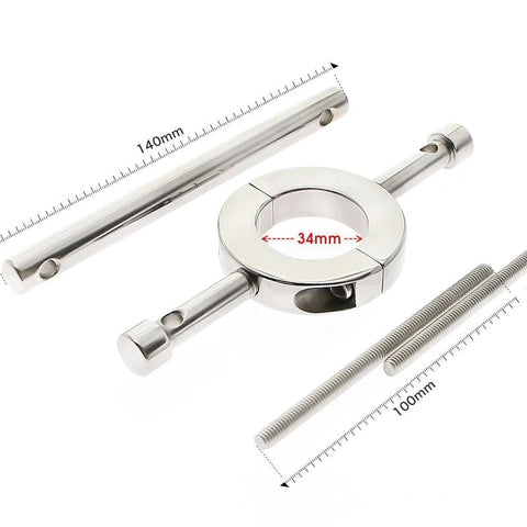 BDStyle Ball Stretcher & Crusher Metal Adjustable Wingnut Control - Steel Sex Toys
