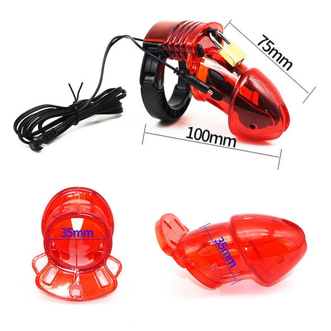BDStyle E Stim Male Chastity Cage & Remote with Electrostimulation - Male Chastity