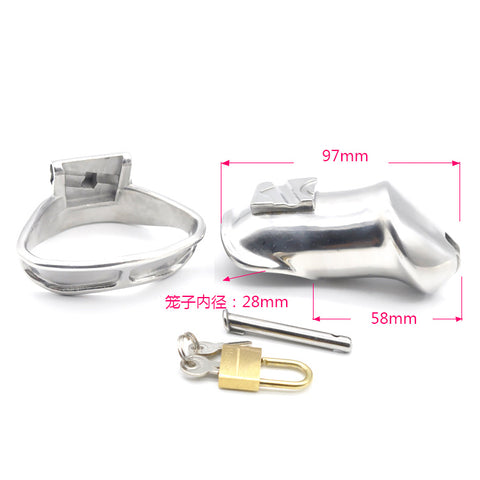 BDStyle Bullfrog Chastity Cock Cage Short Metal Chastity Device - Male Chastity