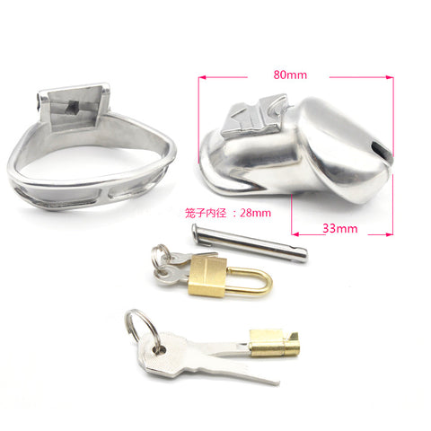 BDStyle Bullfrog Chastity Cock Cage Short Metal Chastity Device - Male Chastity