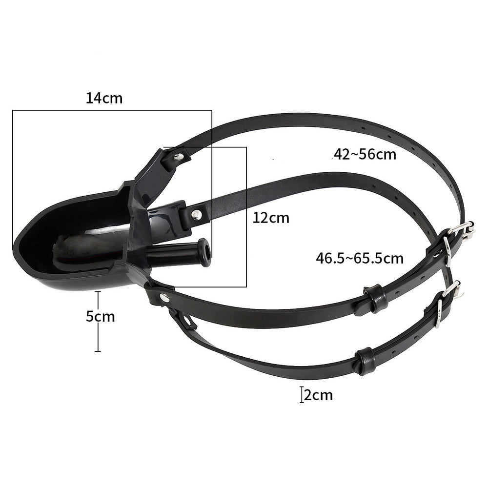 BDStyle Cup Uro Pissotiere BDSM Play Mouth Gag - Bondage Gags and Bits