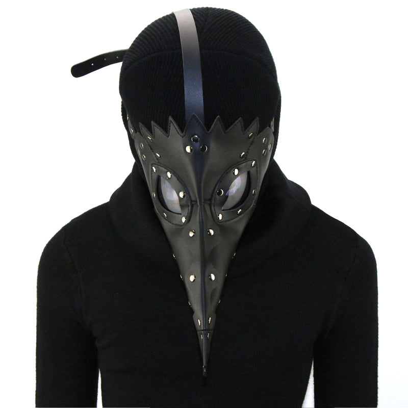 BDStyle Black Plague Doctor Gothic Long Beak Mask - Masks And Blindfolds