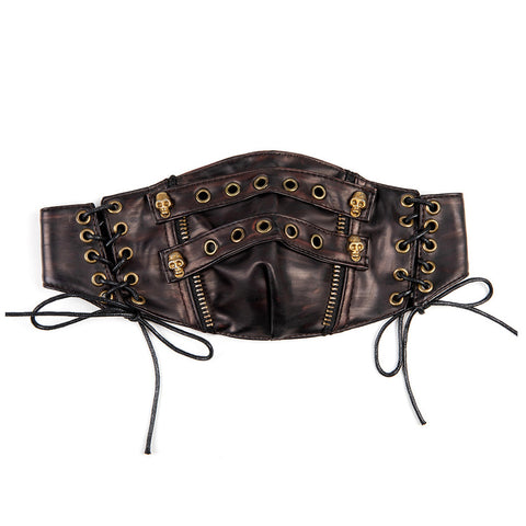 BDStyle Steampunk Strappy Skull Splice Gothic Mask - Masks And Blindfolds