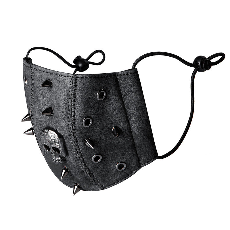 BDStyle Steampunk Skull Rivet Adjustable Mask - Masks And Blindfolds