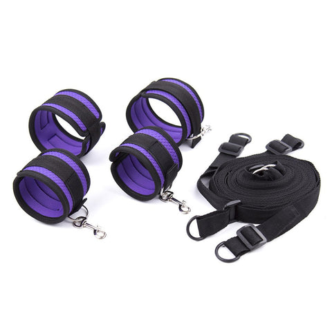 BDStyle Under the Bed Restraint Kit with Quick Ship Cock Ring - Cuffs and Restraints