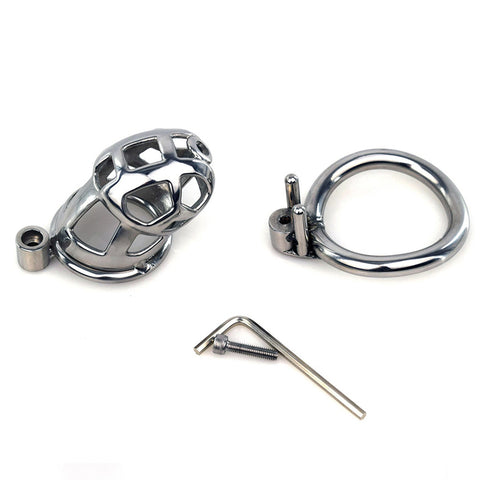 BDStyle Hex Screw Metal Cobra Chastity Device - Male Chastity