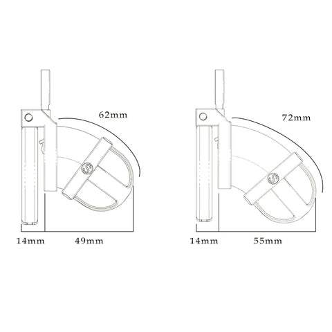 BDStyle Steampunk Male Cock Cage Medium With Different Ring Size and Urethral Tube - Male Chastity