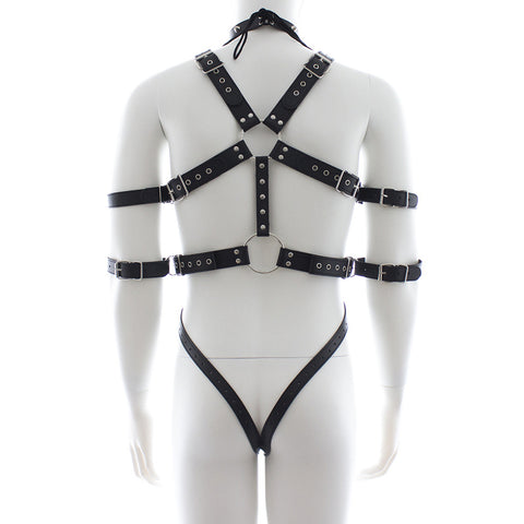 BDStyle Fetish Full Body Harness with Double Cuffs - His Fetish
