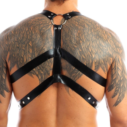 BDStyle Punk Chest Harness Costume Straps with O Rings - Cuffs And Restraints